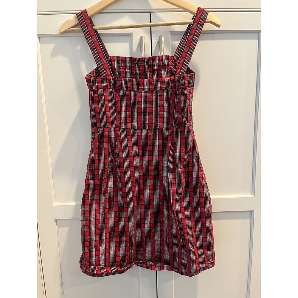 Hollister Black & Red Plaid Cotton Dress Women's size XS - Picture 3 of 7